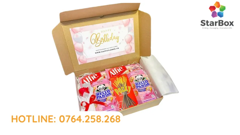 Trang trí hộp quà bánh kẹo ấn tượng