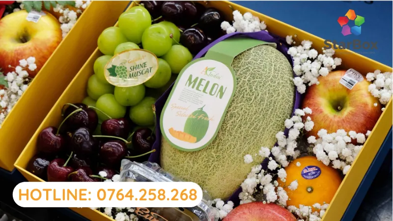 Tặng trái cây bằng giỏ quà
